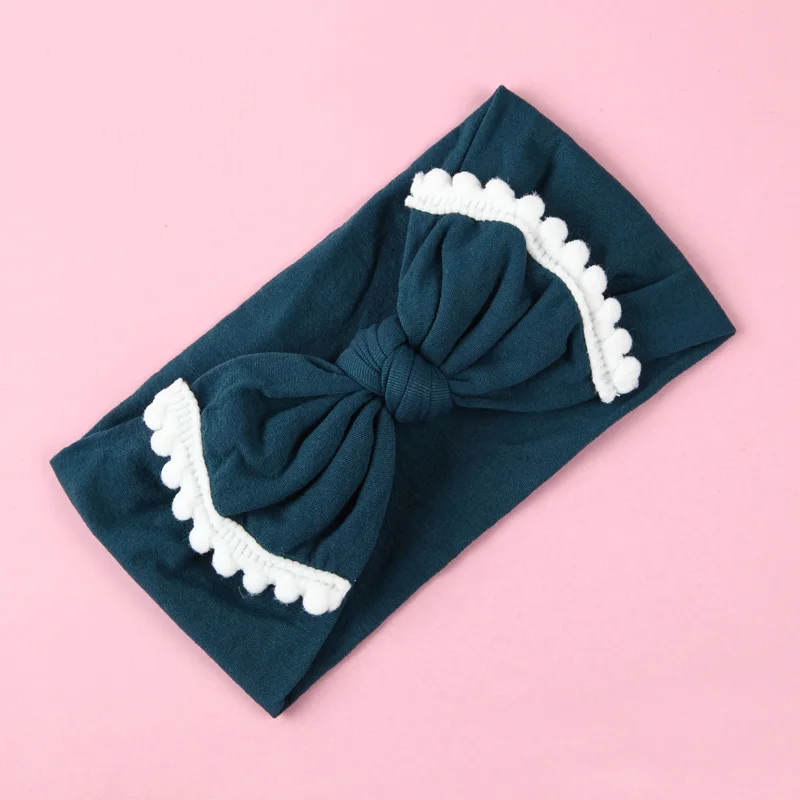 Style A-Teal Нейлон обруч с бантом, универсальный размер, Узел Лук нейлоновые оголовья, широкие нейлоновые головные уборы вы выбираете цвет - Цвет: Style A-Teal