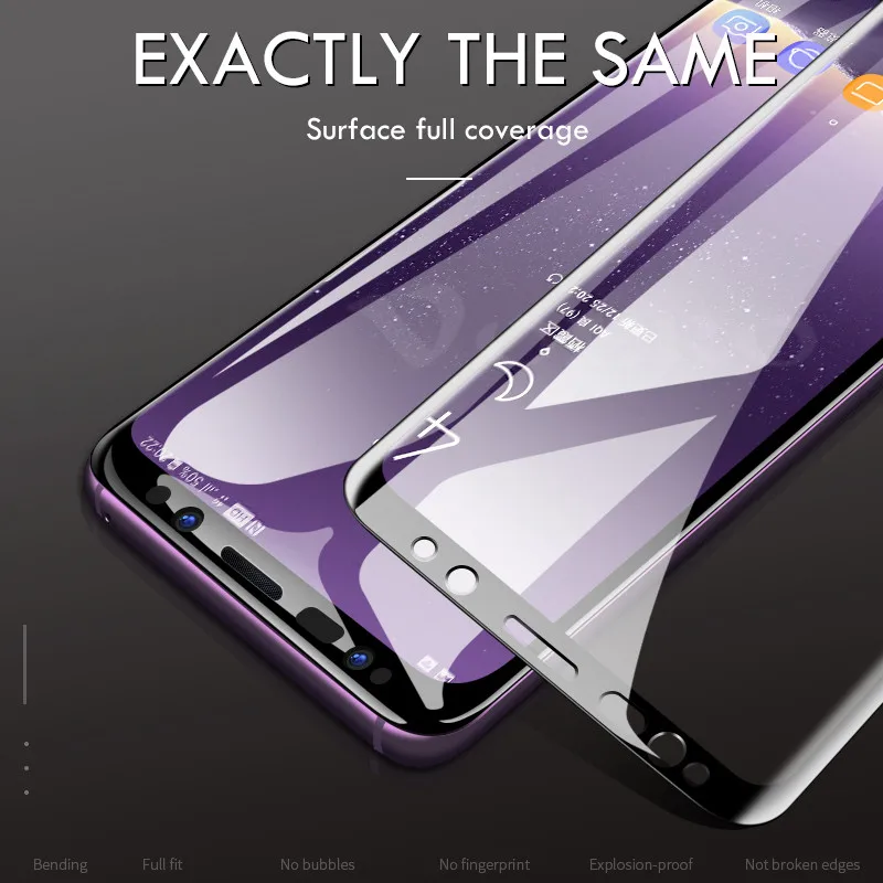 VOERO 6D полное покрытие Экран закаленное Стекло для samsung Galaxy S8 S9 плюс S6 S7 край Защита