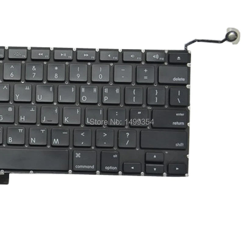 Подлинная A1286 Корейская клавиатура с подсветкой для Apple Macbook Pro 15 ''A1286 Корейский