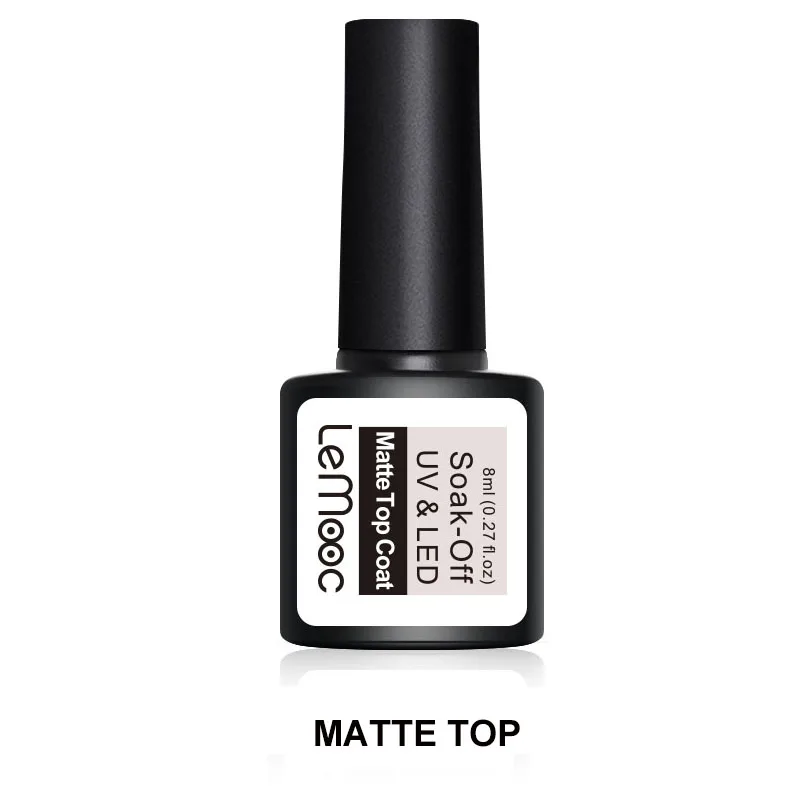 matte coat Lemooc, 8 мл, фиолетовый цвет, серия Гель-лаков, долговечный Гель-лак для ногтей, вылечивается УФ-лампой, светодиодный лак для ногтей, Гель-лак - Цвет: matte coat
