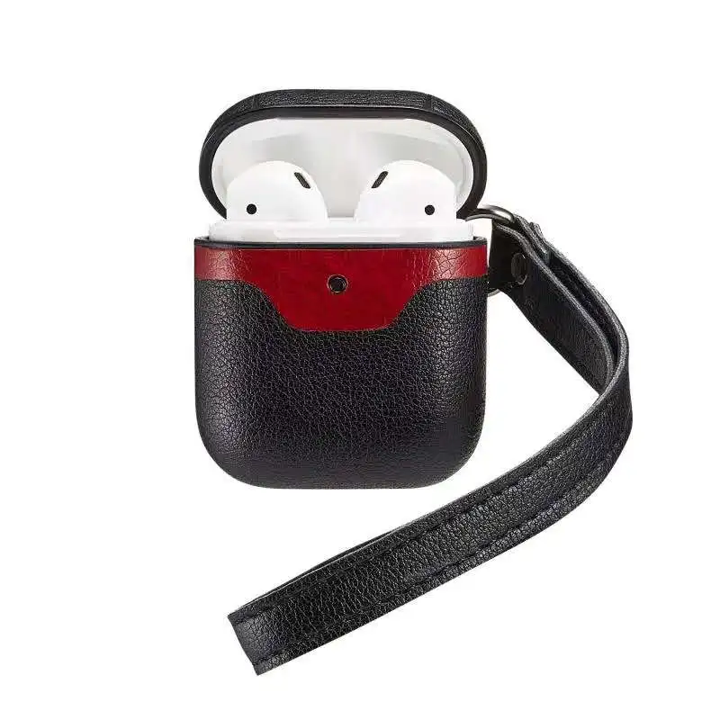 style 3 Для Airpods крышка Apple Беспроводная bluetooth-гарнитура зарядная крышка Защитная, крышка Airpods 2 cortex кожаная сумка - Цвет: style 3