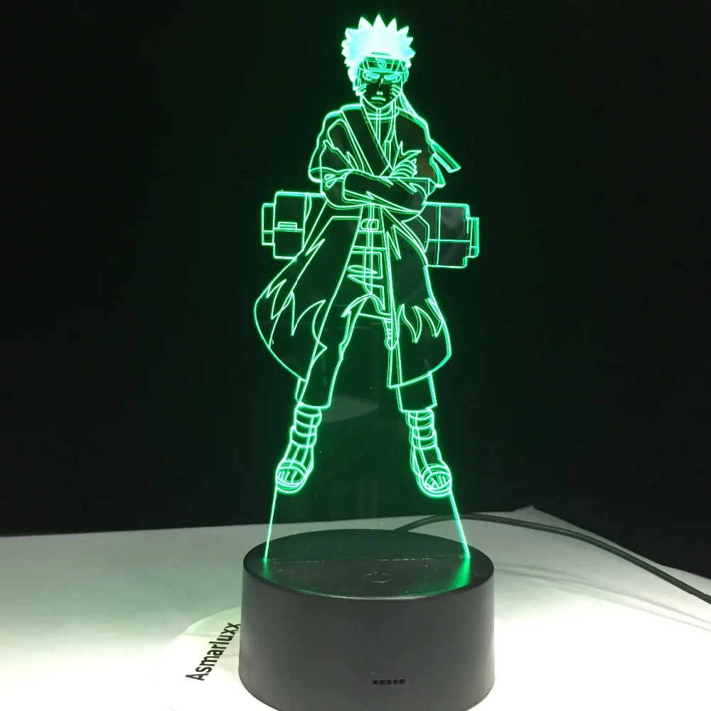 Героя аниме Наруто Аниме 3D светодиодный визуальный сенсорная кнопка Usb