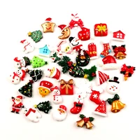 100pcs mixed resin christmas decoration crafts flatback cabochon embellishments for scrapbooking beads diy accessories