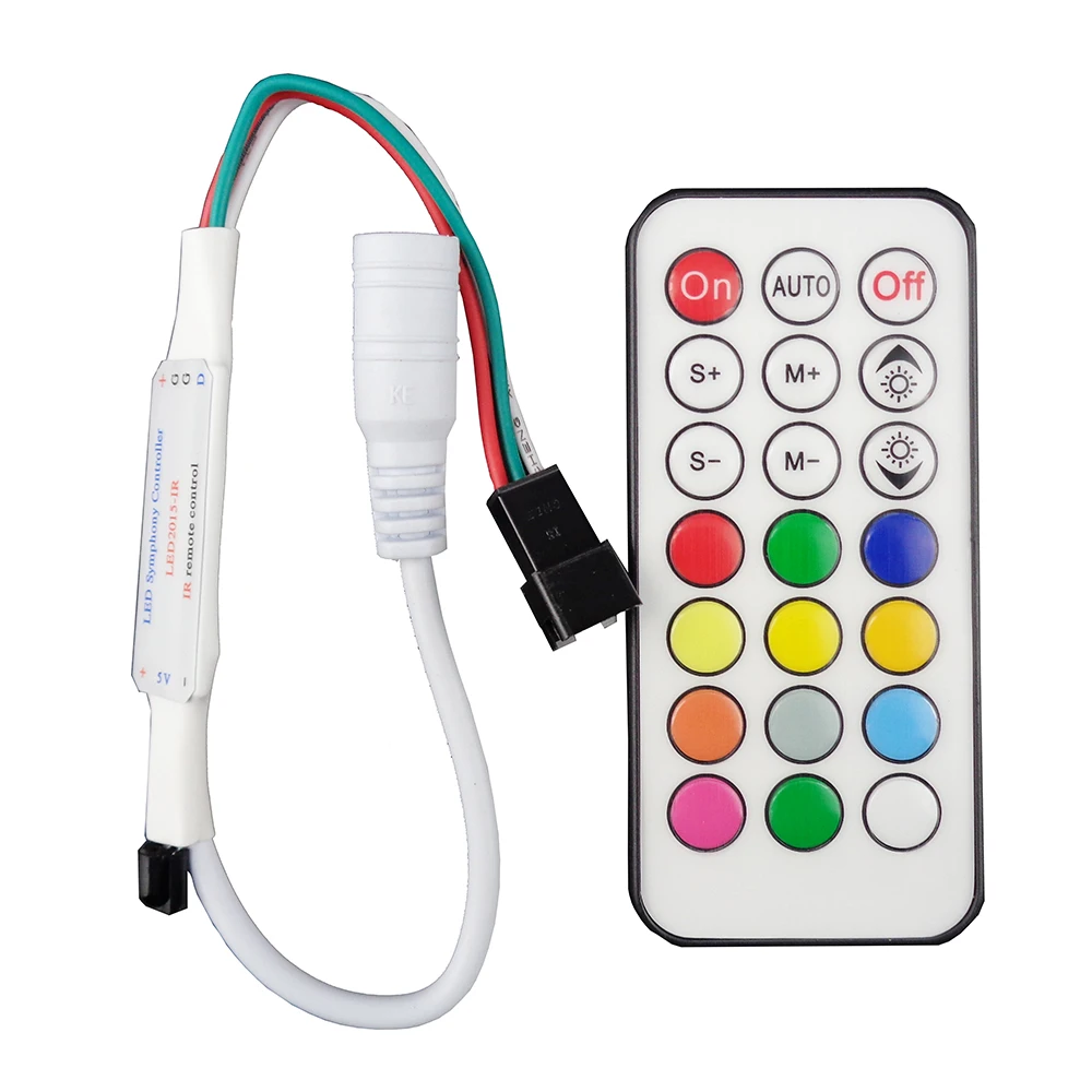 

21Key DC5V WS2811 IR LED Controller 63 Kinds Effects Led Pixel Controller For Led Strips Full Color Led controller