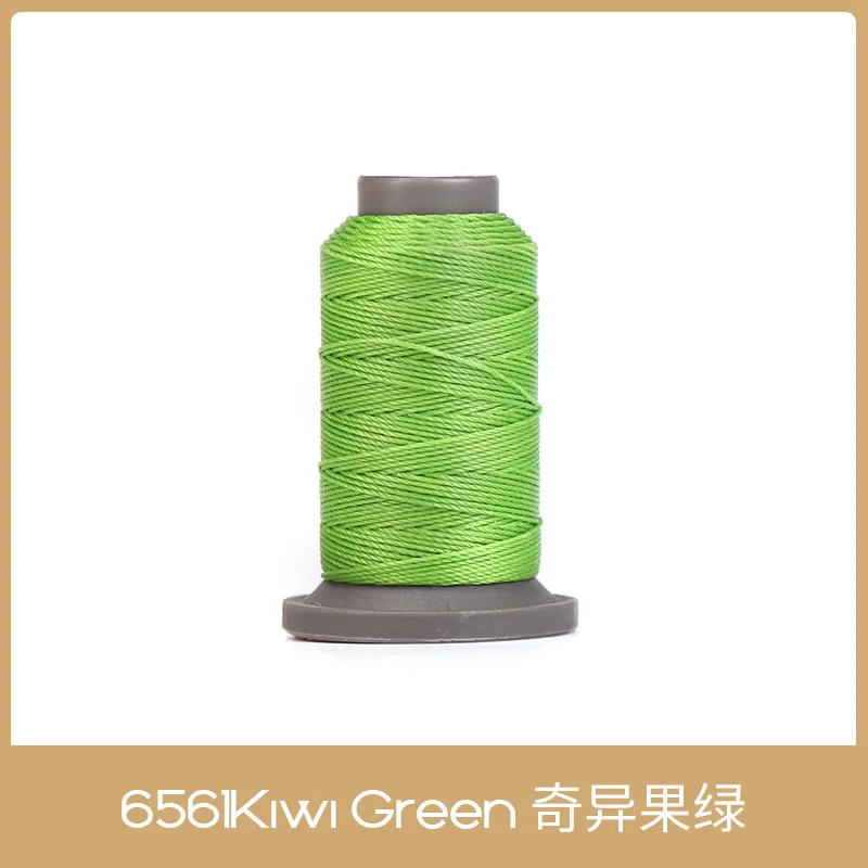 Kiwi Green-1spool WUTA Высокое качество кожа ремесло нитки для ручного шитья 70 метров 0,65 мм DIY кожа полиэстер круглый Вощеная линия кожаный Рабочий шнур - Цвет: Kiwi Green-1spool