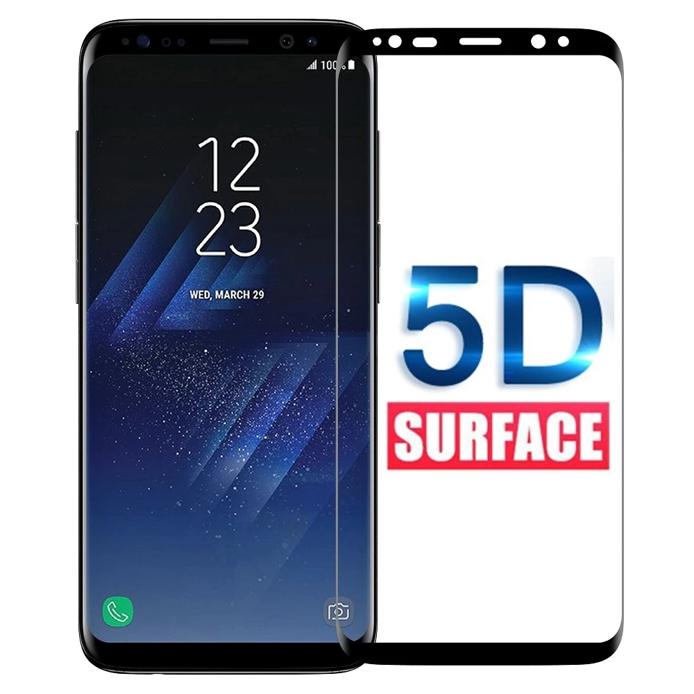 5D изогнутый Полноэкранный протектор для Samsung Galaxy S8 S9 Plus закаленное стекло S7 Note 8 Edge