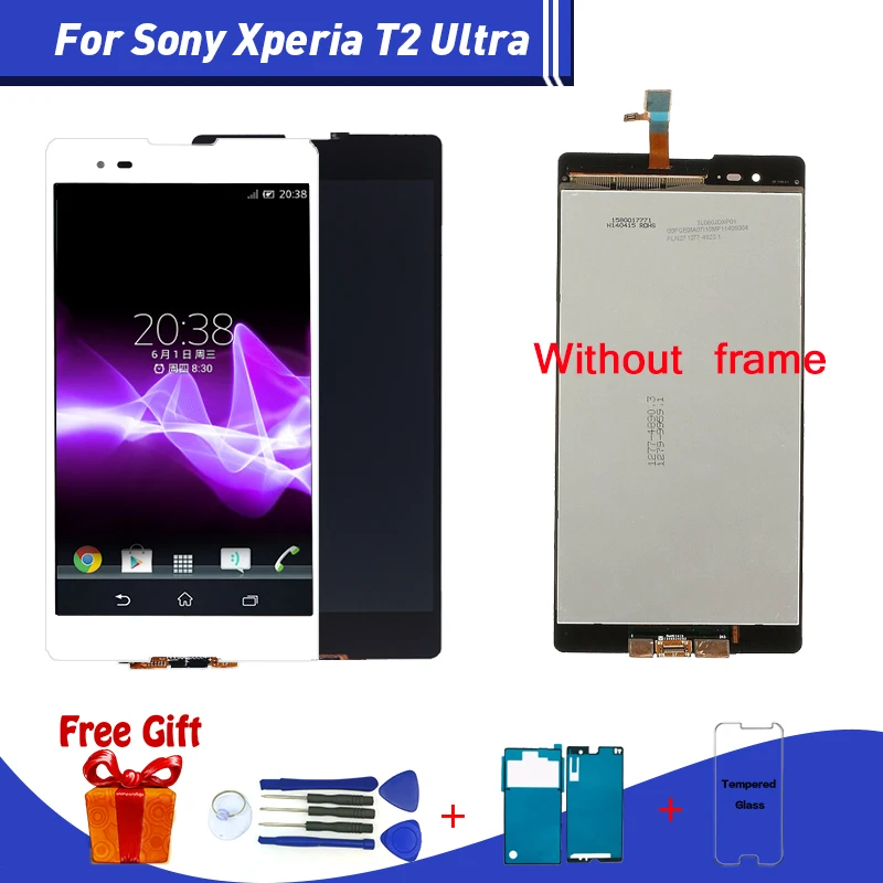 Для SONY Xperia T2 Ultra ЖК-дисплей + сенсорный экран дигитайзер в сборе для Sony D5322 D5303 D5306