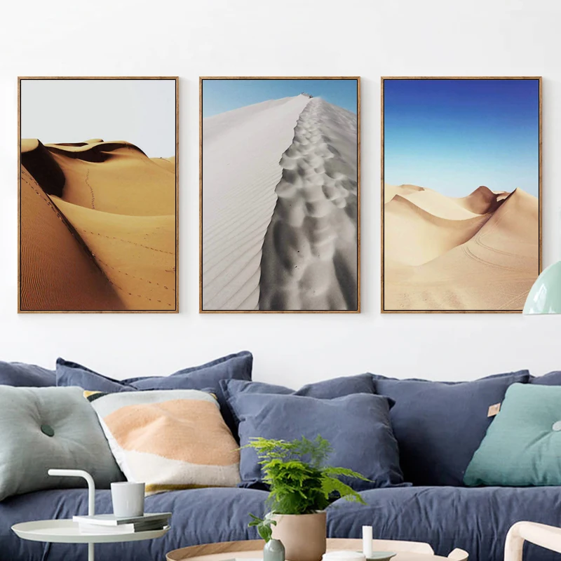 Холст живописи Desert фото стена Книги по искусству Плакаты настенные панно Куадрос