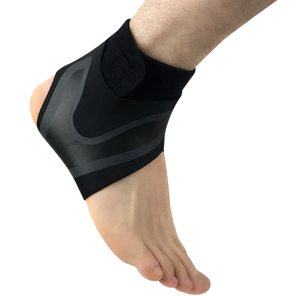 Right Foot Спортивные принадлежности влаги влагу предотвратить растяжение легкий черный эластичная повязка для лодыжки стрейч Велоспорт Футбол Баскетбол - Цвет: Right Foot