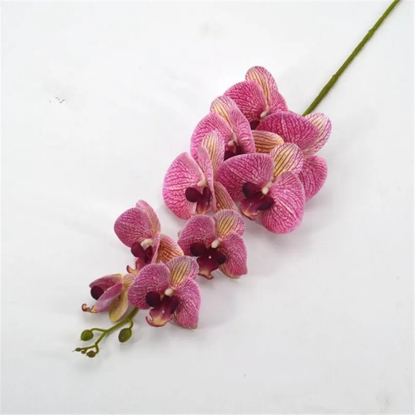 18 шт. настоящие на ощупь орхидеи искусственные Cymbidium PU фаленопсис семь цветов для