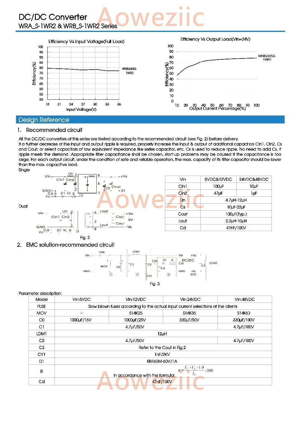 Aoweziic 2 шт./лот WRB2424S 1WR2 1W новый оригинальный SIP7 вход: 18 36 в Регулировка: 24 В 0.04A DC 1.5KV
