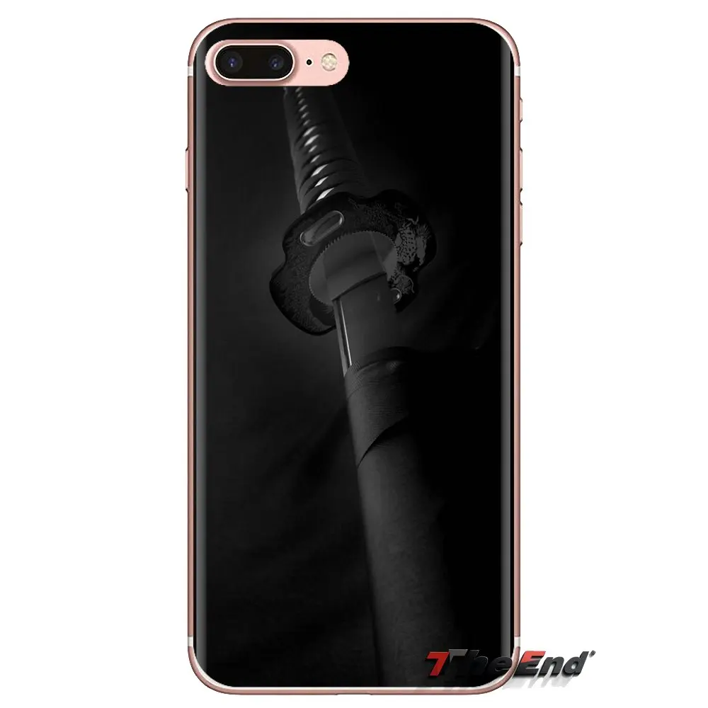 Прозрачные мягкие чехлы с принтом японского самурая Катана для Samsung Galaxy A3 A5 A7 A9 A8