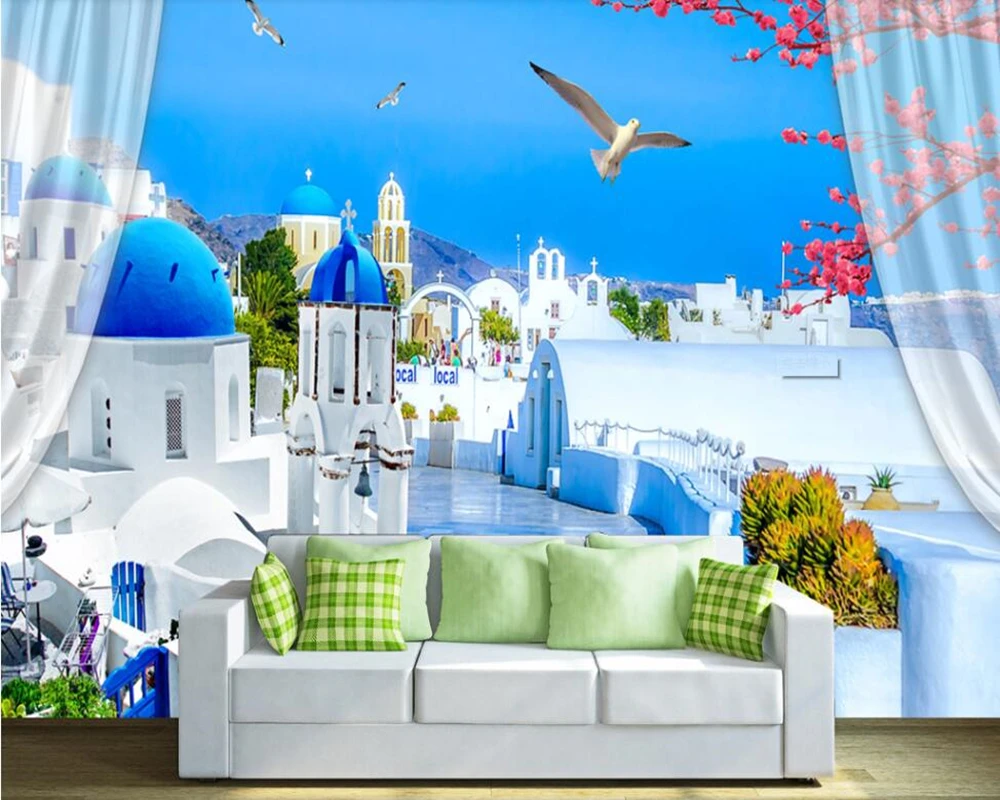 Свежие модные обои love sea 3D для гостиной спальни дивана фона телевизора кухни