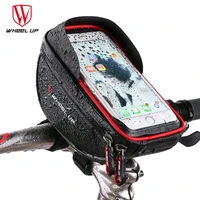 waterproof mtb road bike bicycle phone bag cycling top tube frame handlebar bag 6 0 inch cycling equipment cellphone bag