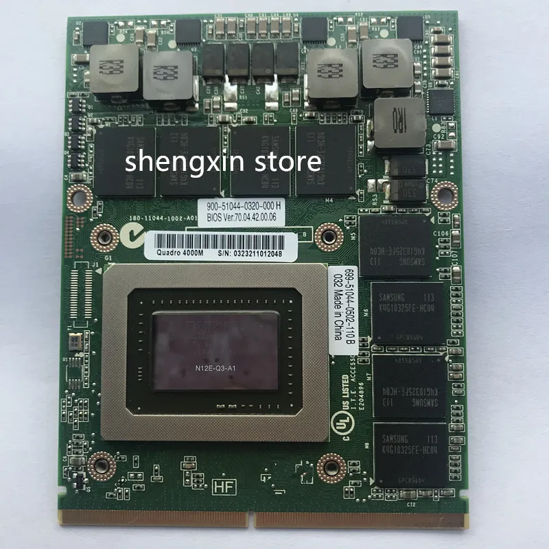 Новинка! Фотографическая видеокарта Quadro 4000M Q4000M 2G CN 0HGXY3 HGXY3 Vga карта для dell m6600 m15x hp
