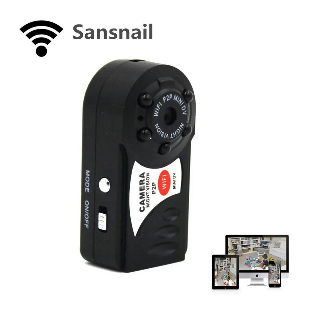 MiniDVQ7 камера Wifi DVR беспроводная видеокамера IP ночного видения Обнаружение