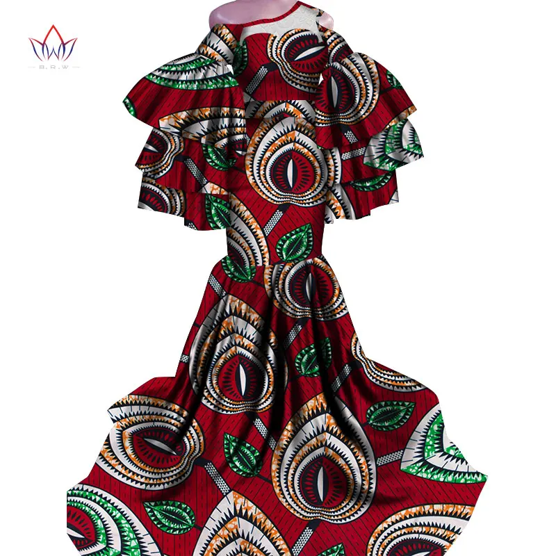 Платье Горячая Vestidos Дашики женское платье хлопок Принт традиционная африканская одежда рыбий хвост и земля одежда для женщин WY4336
