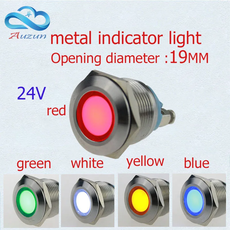 10 шт. предупреждающие лампы для автомобиля 19 мм|indicator light|red indicator lightsgreen light |
