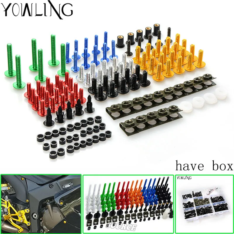 

Universal Motorcycle Accessories Fairing Bolts Kit Body Fastener Clips Screws FOR Benelli Huanglong BJ600GS-A/2ue756/TNT_R160