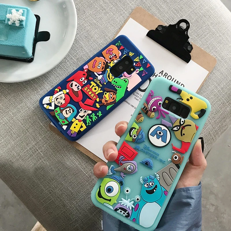 Yhbbcases мультяшный чехол для телефона Samsung Galaxy S8 S9 плюс Карамельный цвет 3D монстров