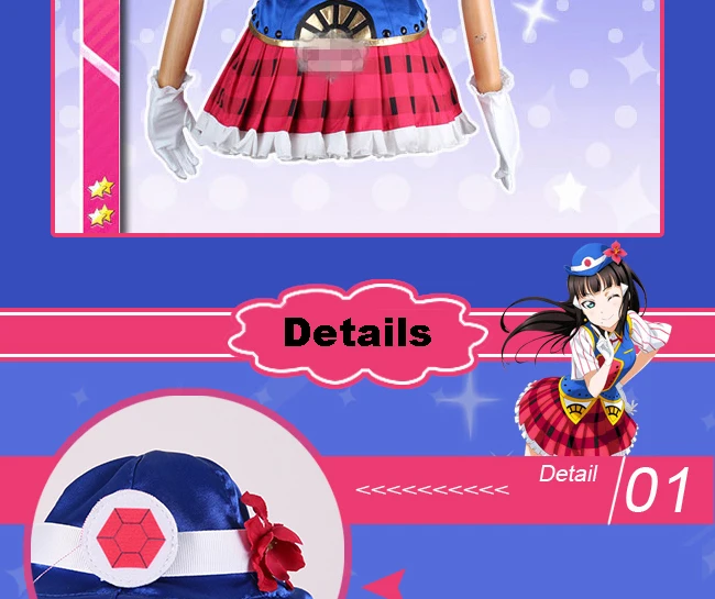 Индивидуальный размер Lovelive Солнечный свет счастливые вечерние поезд Kurosawa Dia косплей костюм платье костюмы на Хэллоуин для женщин аниме одежда