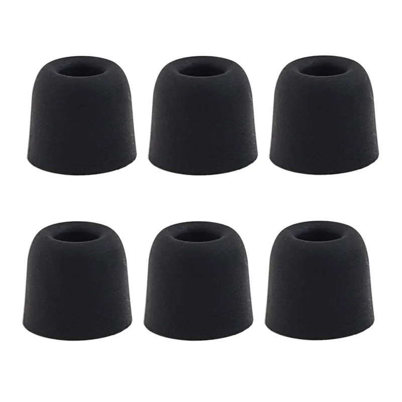 6PCS Black 2 шт/6 шт Силиконовые наконечники для наушников T400 силиконовые наконечники для ушей с эффектом памяти, аксессуары для наушников, наконечники для наушников - Цвет: 6PCS Black