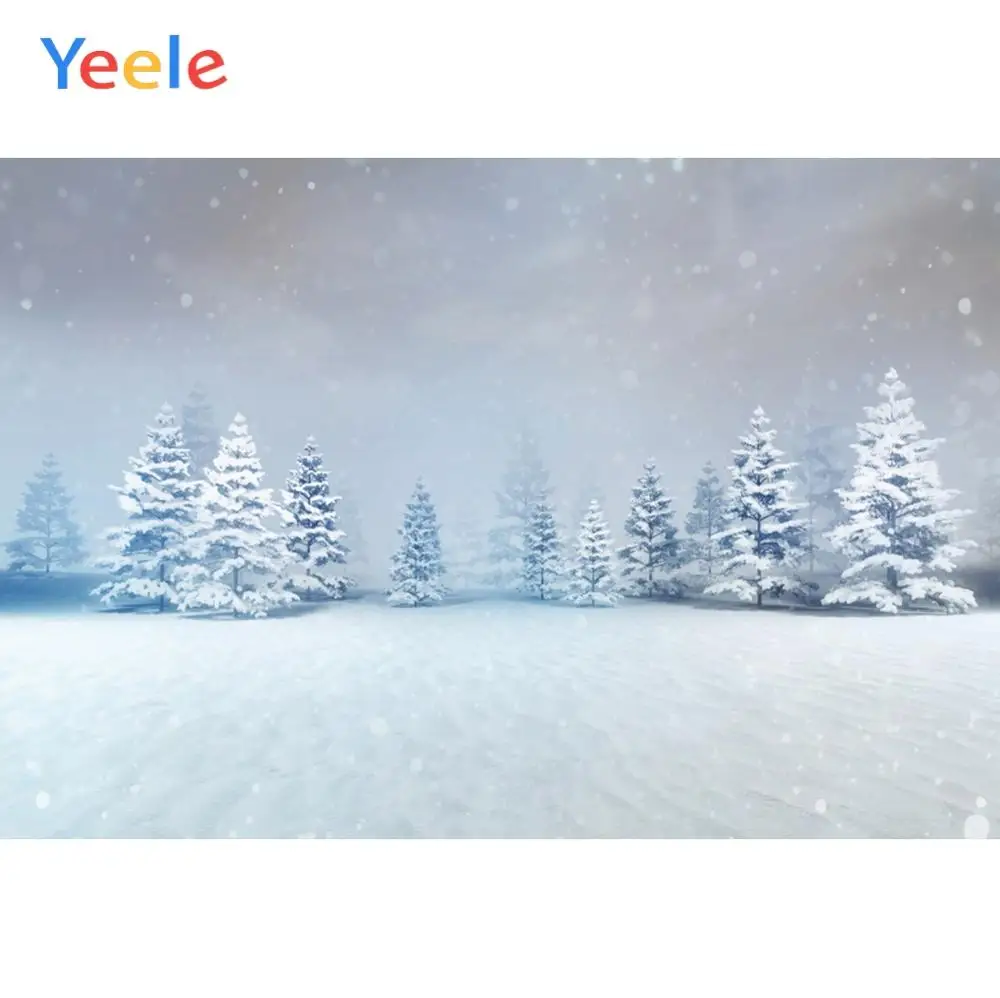 

Yeele Winter Scenery Fallen Snowflake Pine Room Decor Photography Backdrop Personalized Photographic Background For Photo Studio