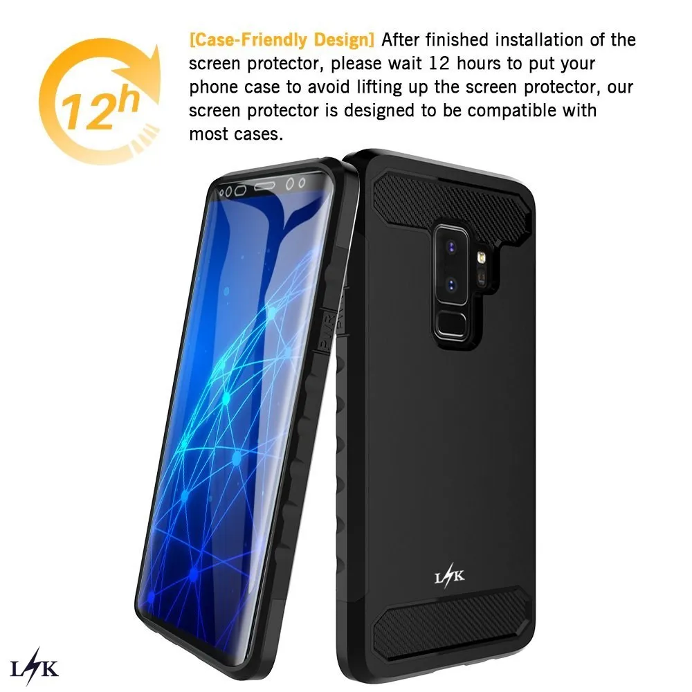 Для [3 упак.] Samsung Galaxy S9 плюс Экран протектор (дело атака) LK [полный охват] ПЭТ Мягкие