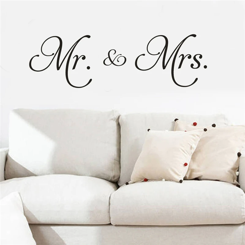 Kakuder стена наклейка украшение дома сделай сам Mr Mrs съемный стикер для гостиной