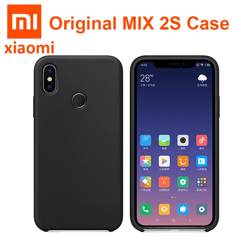 Xiaomi Mi MIX 2S силиконовый чехол, ультра прочный Чехол для задней панели из натуральной Xiaomi Mi X2S чехол 5,9" силикон+ мягкое волокно