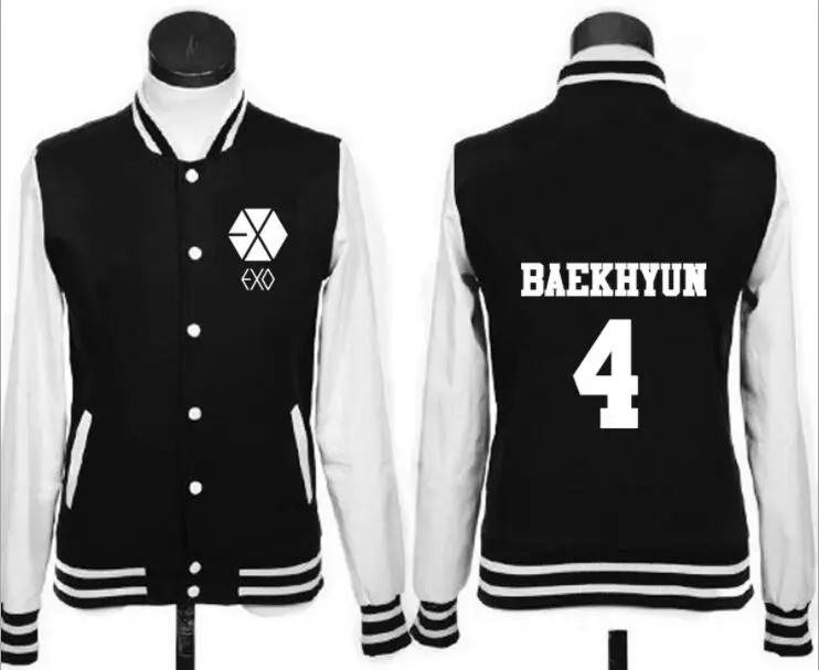 EXO SEHUN бейсбольная куртка с шестигранным логотипом пальто верхняя одежда MH901 |
