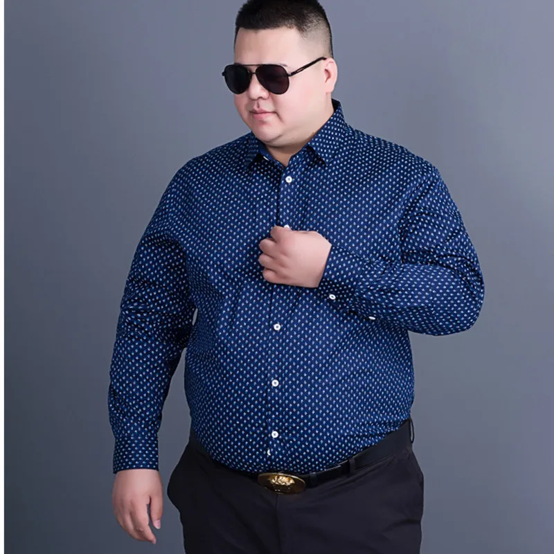 Большие размеры 8XL 7XL мужские платья рубашки брендовая одежда модная Camisa Social