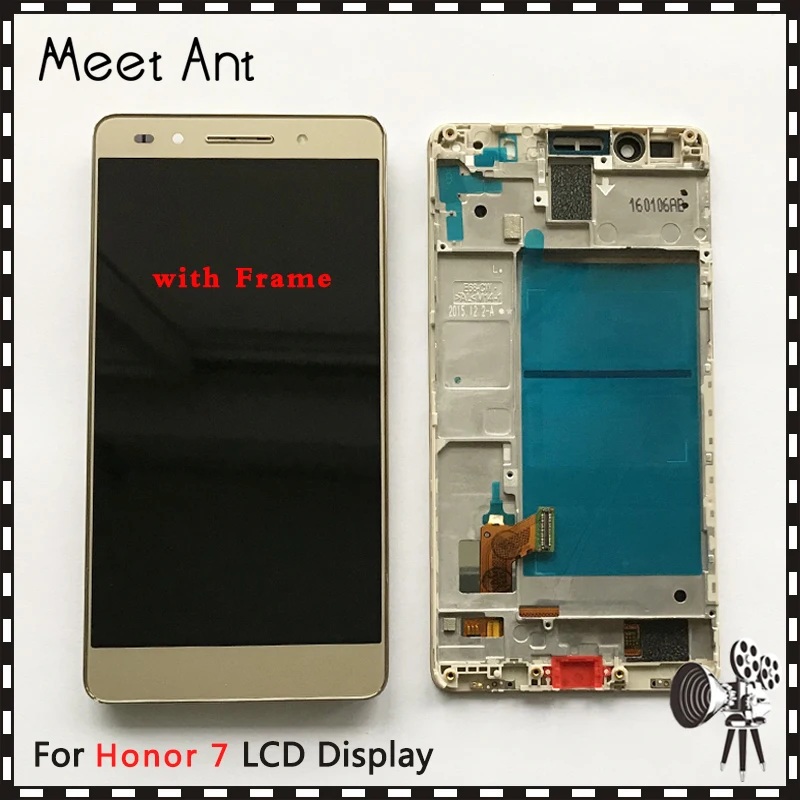 

DHL 10pcs/lot High Quality 5.2'' For Huawei Honor 7 LCD Display Screen With Touch Screen Digitizer Assembly