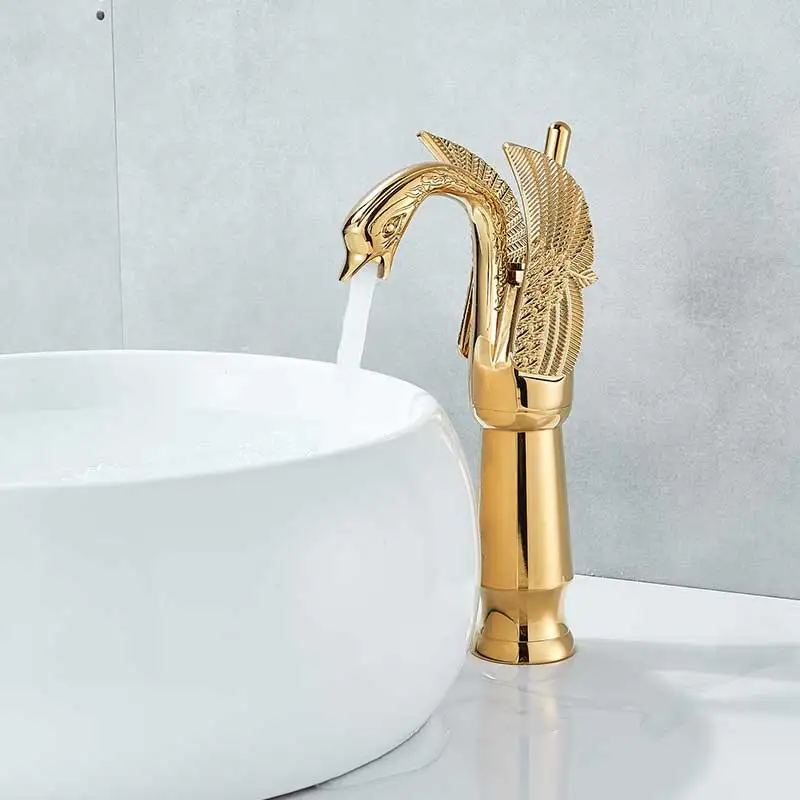 Смеситель для раковины Golden Swan с одной ручкой хромированный кран из латуни ванной