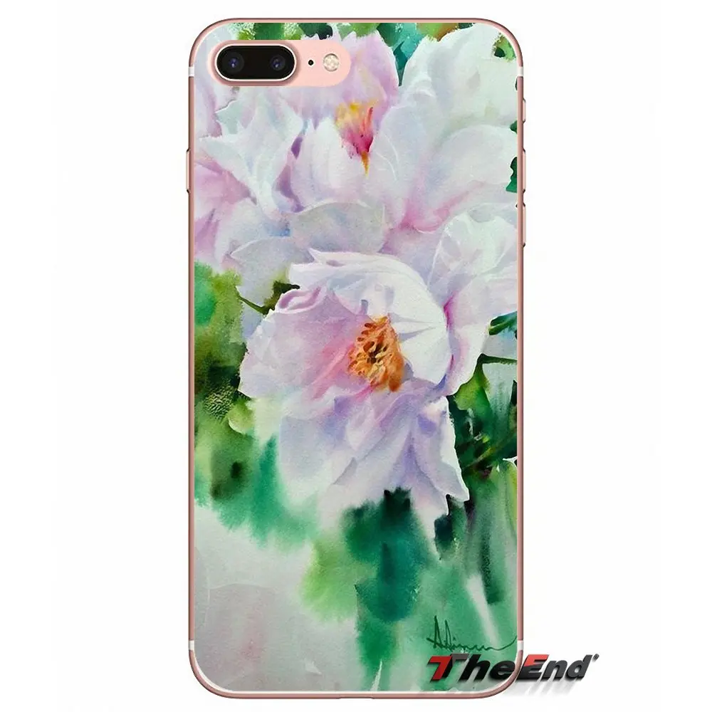 Силиконовый чехол для Xiaomi Redmi 4 3 3S Pro Mi3 Mi4 Mi4i Mi4C Mi5 Mi5S Mi Max Note 2 Flower WaterColor Painting|silicone