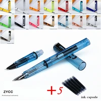 2 pen nibs 5 blue inks fountain pen set jinhao colorful series new listing ink pen ink perspective student writing supplies