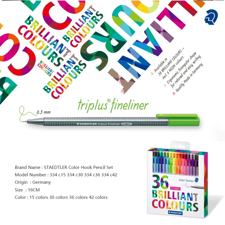 STAEDTLER 15/30/36/42 цвет граффити живопись ручка вручную учетной записи Эфирное маркером в наборе, ход волокна ручка для рисования
