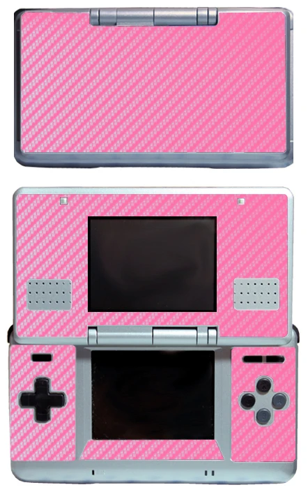 Виниловая наклейка из розового углеродного волокна для Nintendo DS NDS оригинальная (fat)