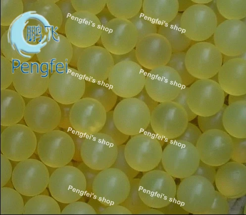 Бесплатная доставка 50 шт. 25 мм диаметр твердый желтый полиуретановый шар