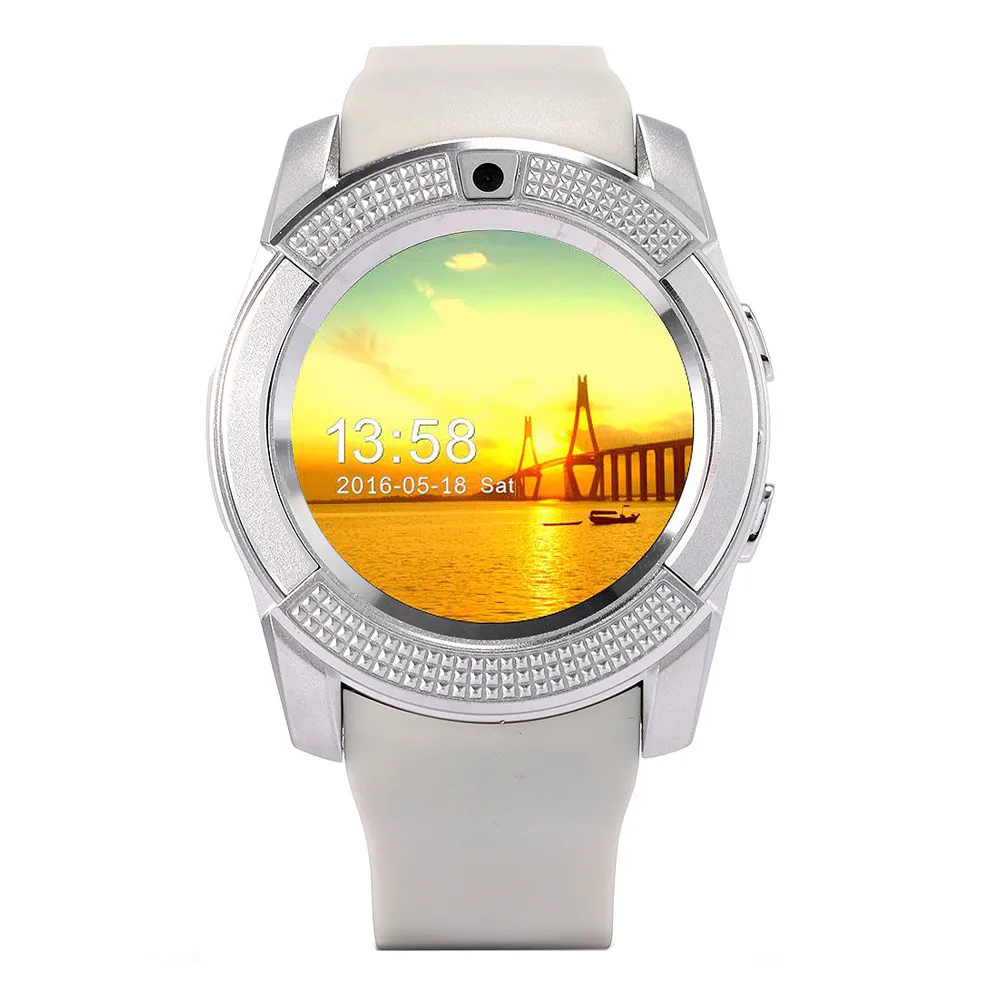 696 Смарт часы V8 Фитнес трекер Bluetooth Smartwatch Сенсорный экран наручные с Камера