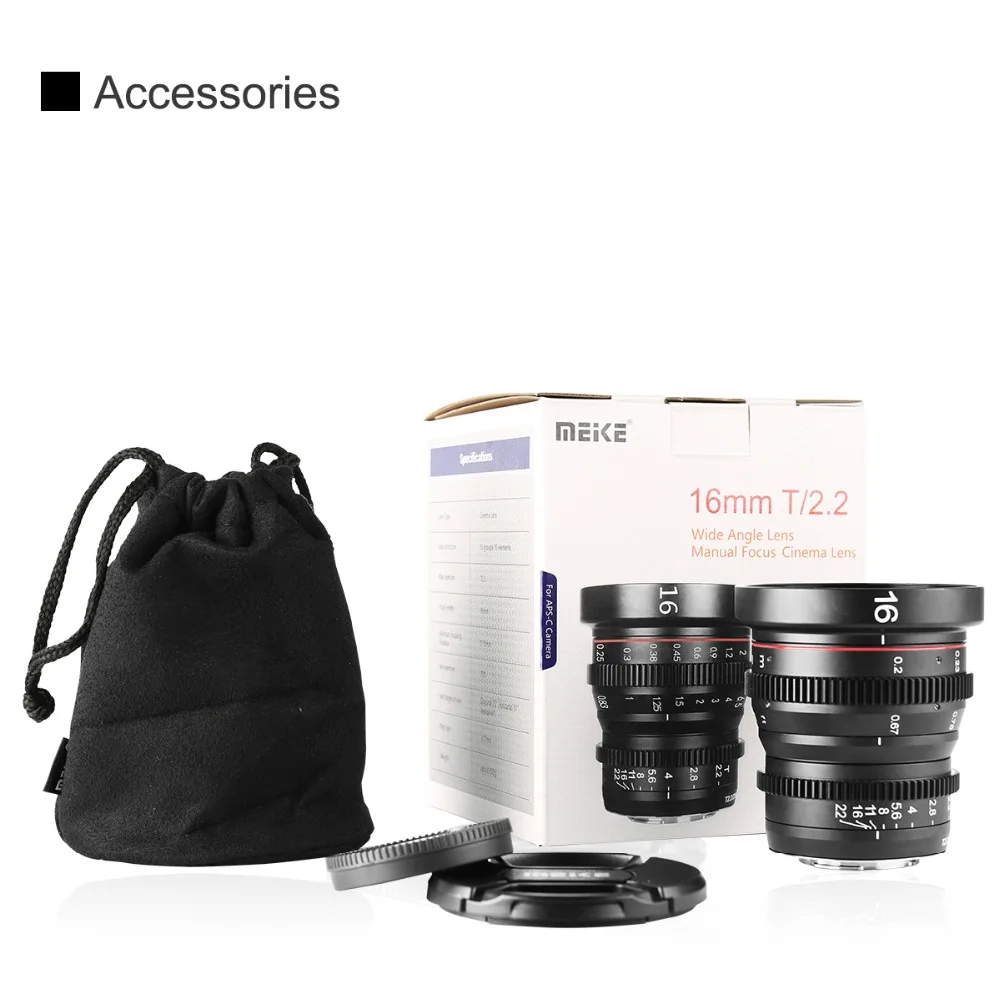 Асферическая линза Meike T2.2 16 мм ручная фокусировка Cine объектив для Olympus Panasonic Lumix Micro