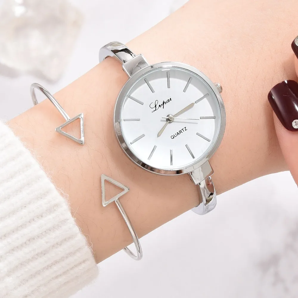 

Lvpai Brand Watch Women Fashion Big Scale Bracelet Watches Set Thin Style Fine Strap Quartz Gold Wristwatch Relojes De Mujer
