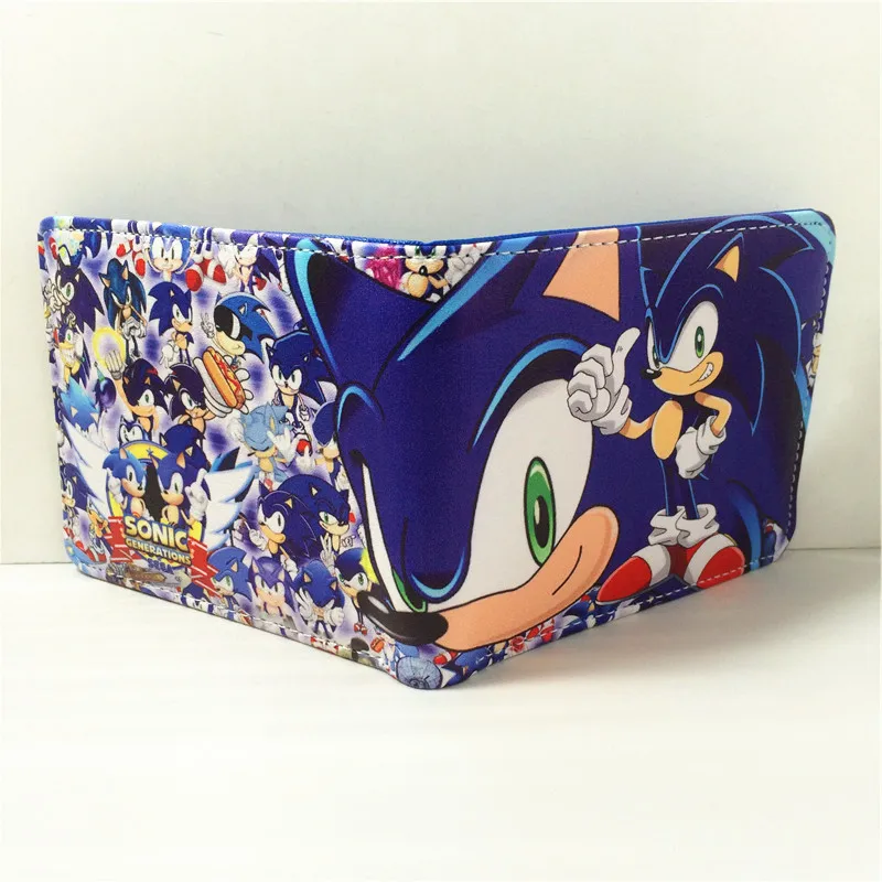 2018 аниме мультфильм кошельки игры Sonic кошелек из искусственной кожи тонкий для