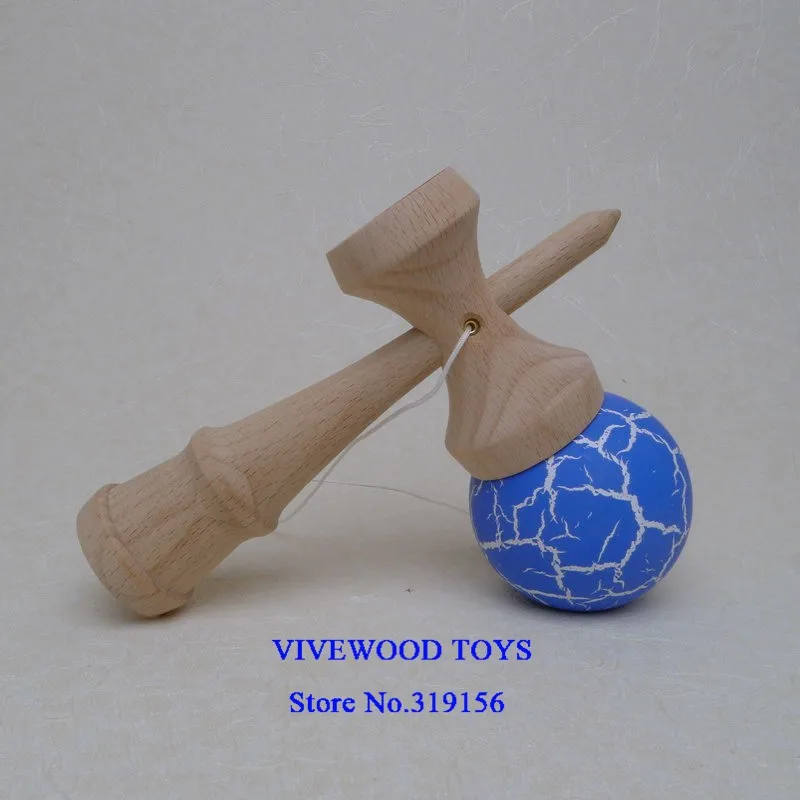 Дешевый бук Kendama для детей, изготовлен из натурального бука, кракле Kendama, металлические заклепки Ken с трещины краски Tama, жонглирование мяч