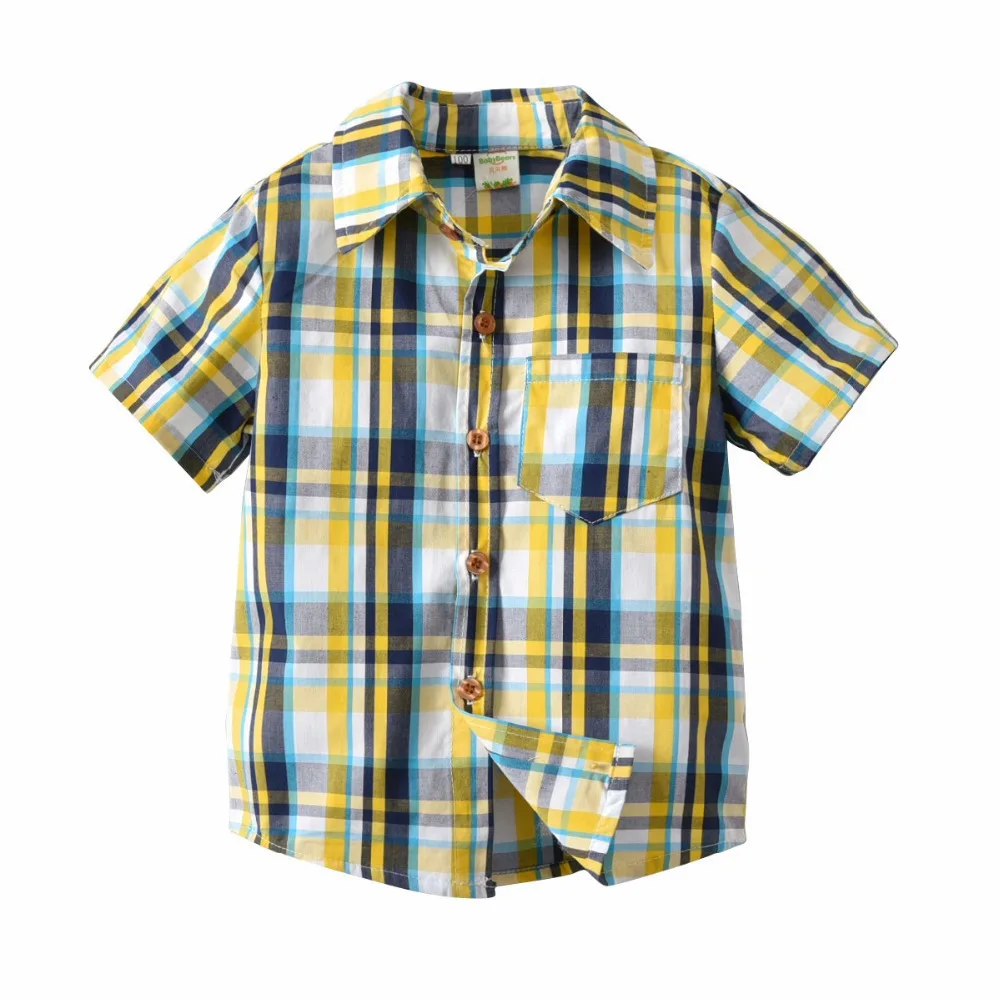 Oklady Kids Boys Shirts 2019 Autumn Short Sleeve Solid Todder For Cotton Fashion Brand Baby Boy Tops Children |