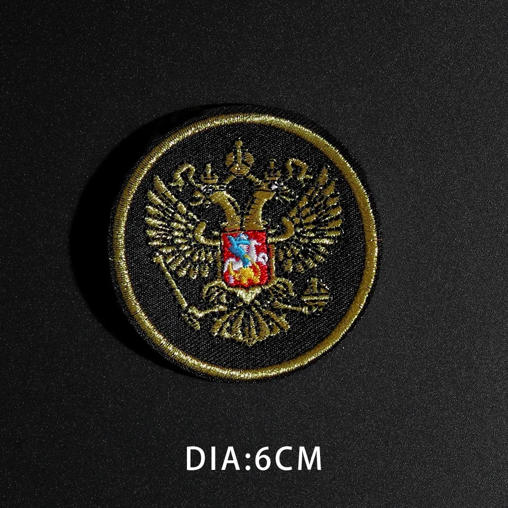 Фото Изящная вышивка, модель России, жилет на спине, мотоциклетная Байкерская модель с российским государственным гербом, Двойная модель №3