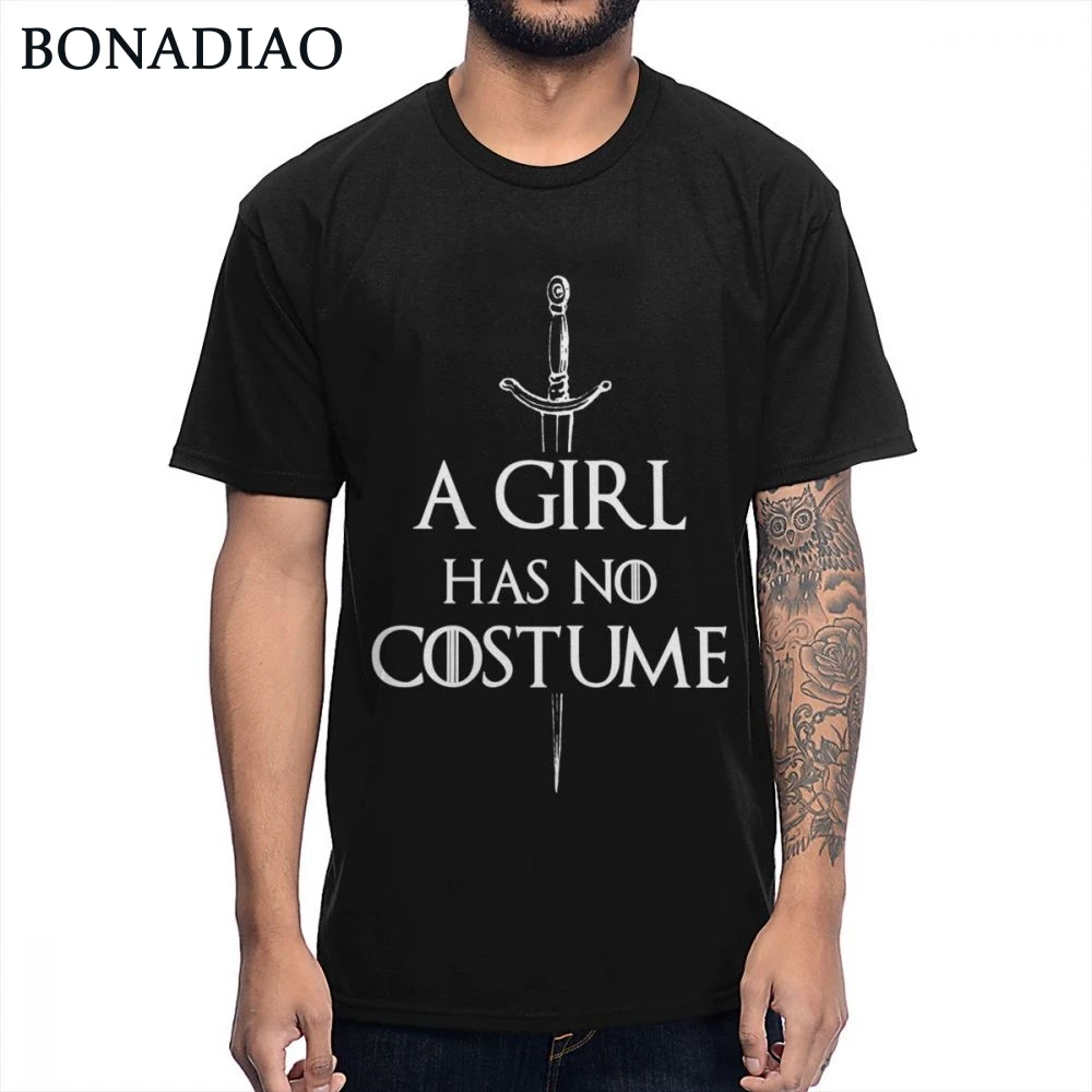 Arya Stark Has No Costume футболка Новое поступление GOT Game Of Thrones House черная и белая |