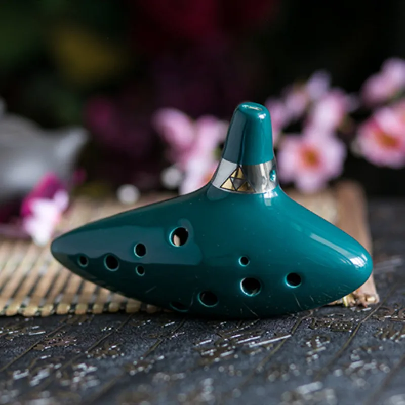 12 отверстий ocarina Легенда о Zelda Alto C флейта Occarina краны глина stl Orcarina Вдохновленный времени с сумкой 80 B