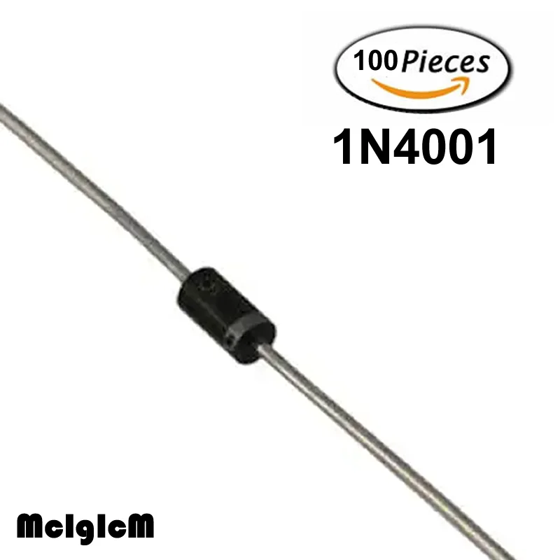 MCIGICM 100 шт. с выпрямительным диодом 1A с алюминиевой крышкой, 50В DO-41 1N4001