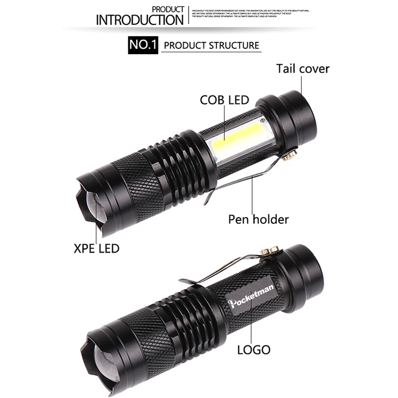 4200LM Mini USB перезаряжаемый портативный высокий люмен Тактический Q5 + COB